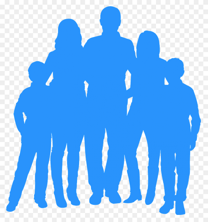 Family Holding Hands Silhouette - F