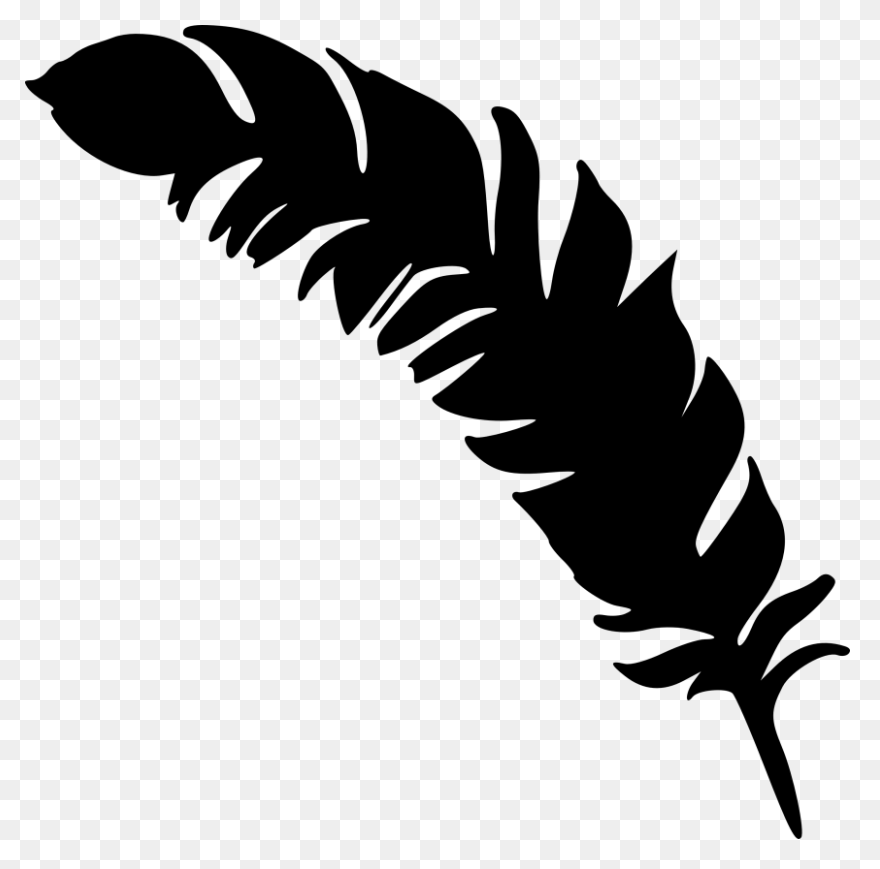 Feather Silhouette Drawing Feather Png - Feather Silhouette