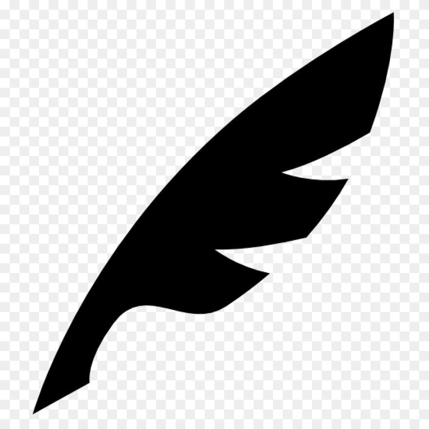 Feather Silhouette Drawing - Feathe