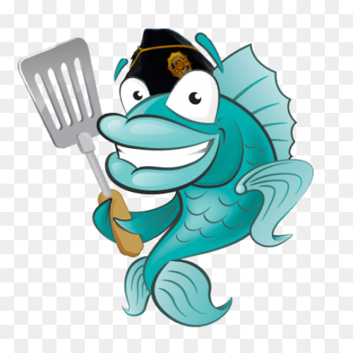 Frying Fish Clip Art Free Vector - 