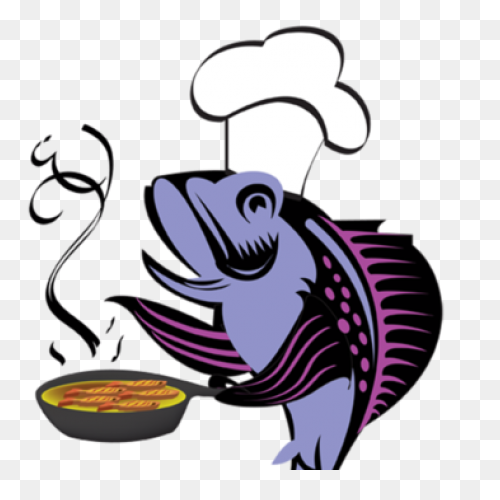 Frying Fish Clip Art Free Vector - 
