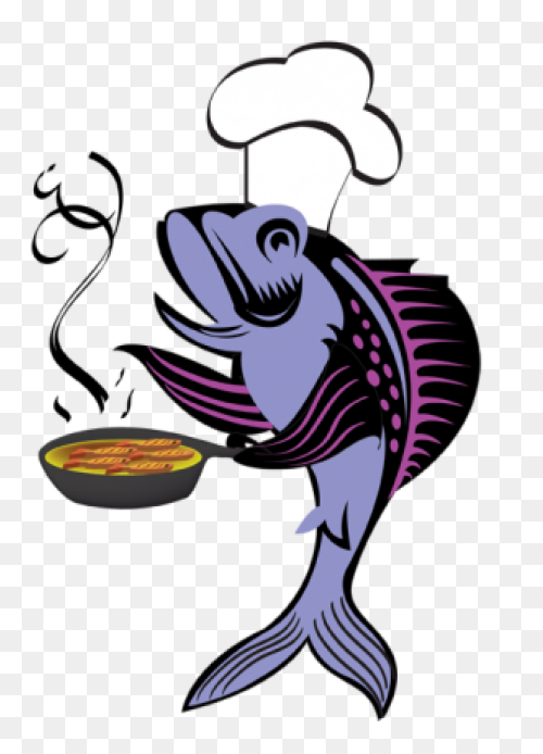 Frying Fish Clip Art Free Vector - 