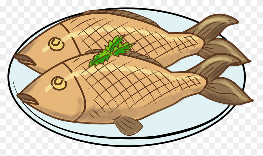 Frying Fish Clip Art Free Vector - 