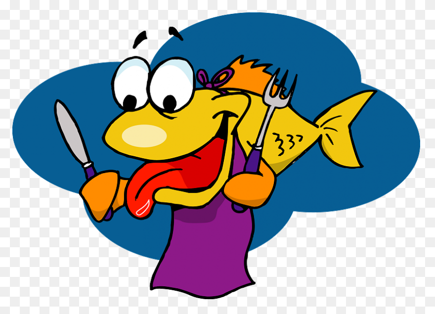 Frying Fish Clip Art Free Vector - 