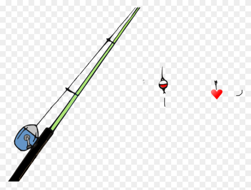 Fishing Pole Clipart Heart Png - Fishing Rod
