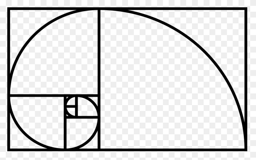 Fibonacci Spiral Orange Clip Art - 