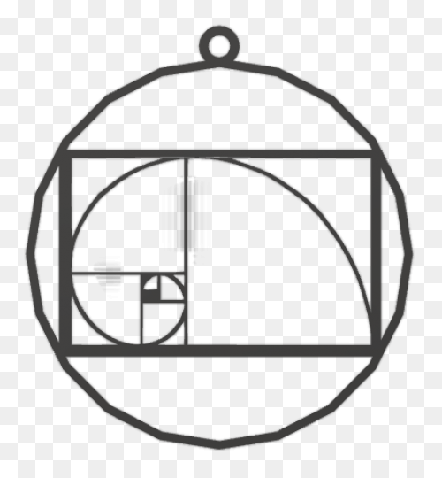 Fibonacci Spiral Orange Clip Art - 