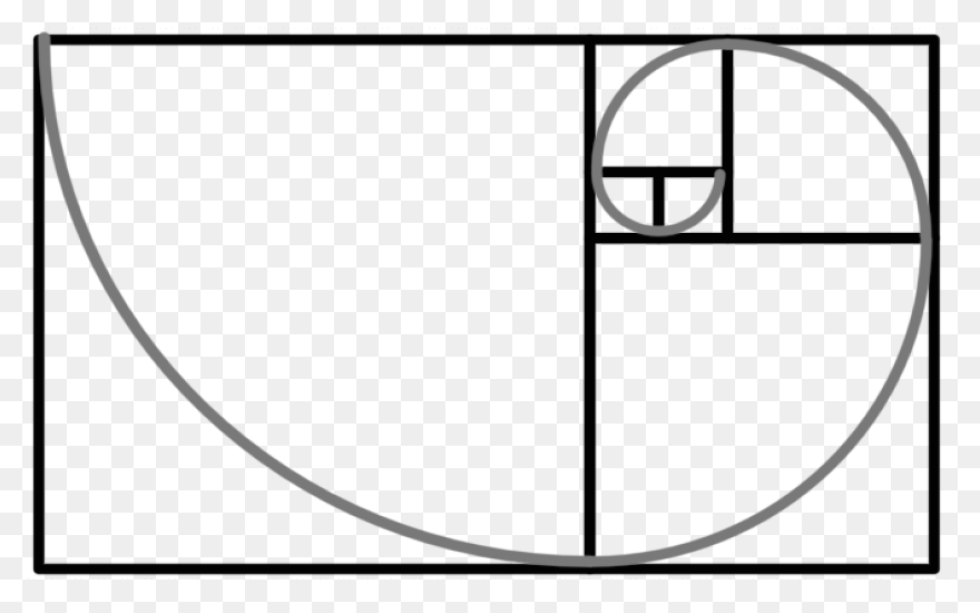 Fibonacci Spiral Orange Clip Art - 
