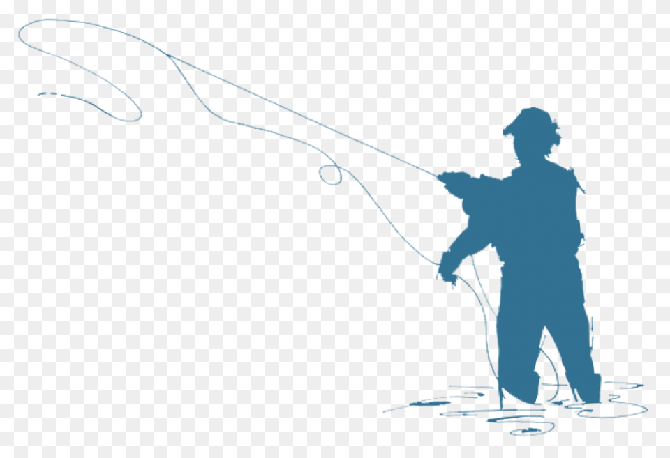 Fisherman Silhouette Fly Fisherman Silhouette - Fisherman