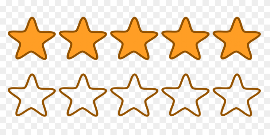 Five-Pointed Star Icon - Yellow Fiv