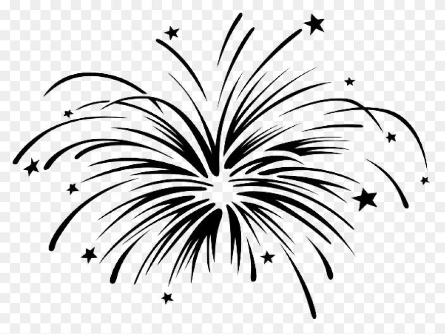 Free Fireworks Cliparts Black, Down