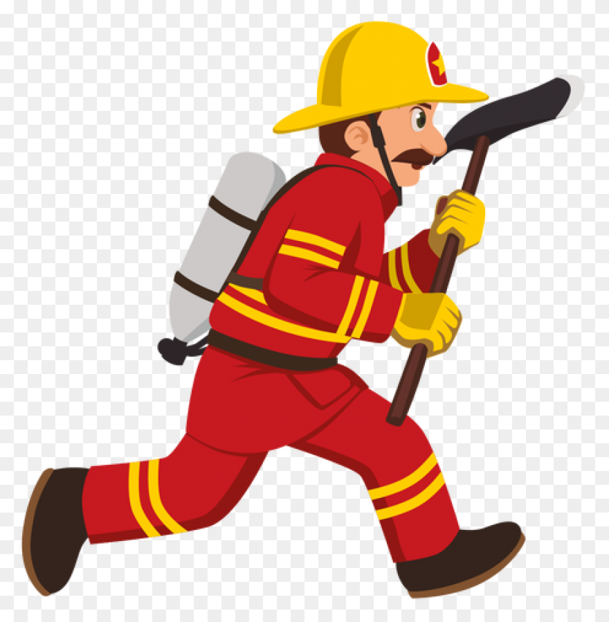 Firefighter Clipart Firefighter Cartoon (512X512 - Firefighter