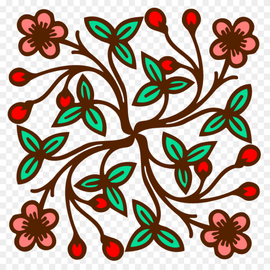 Floral Design 100 (Version 2 - Floral Pattern