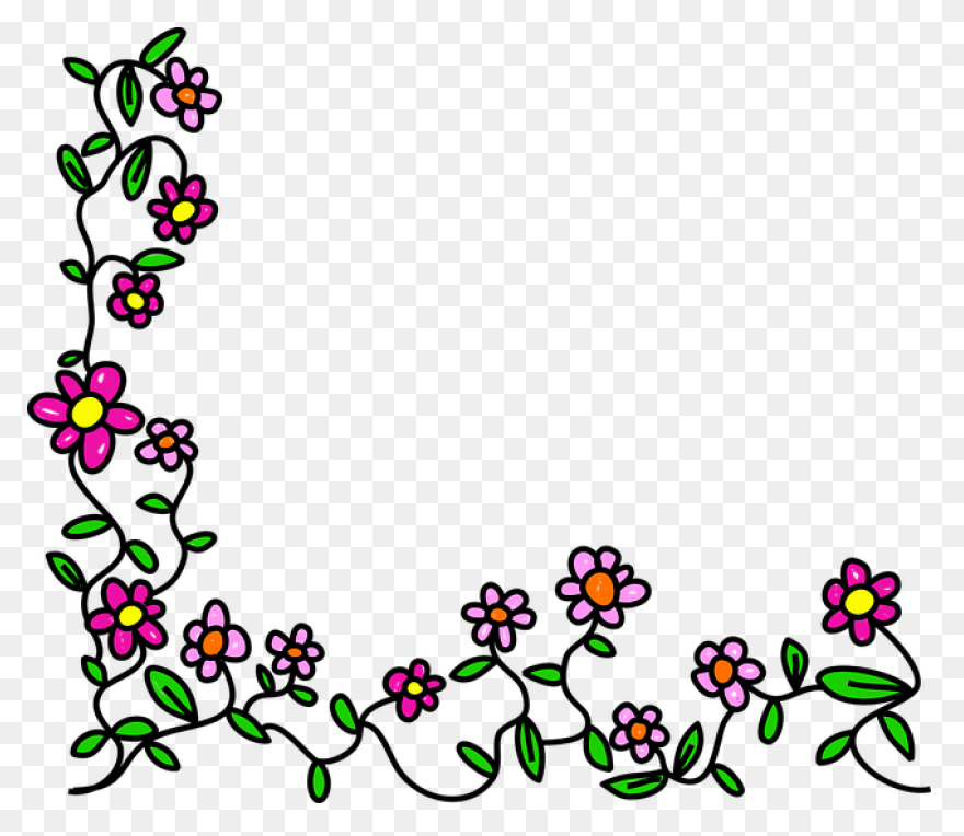 Flower Line Art Clipart Flower - Flower Line