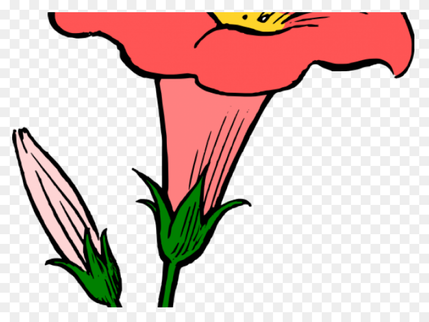 Flower Line Art Clipart - Flower, D