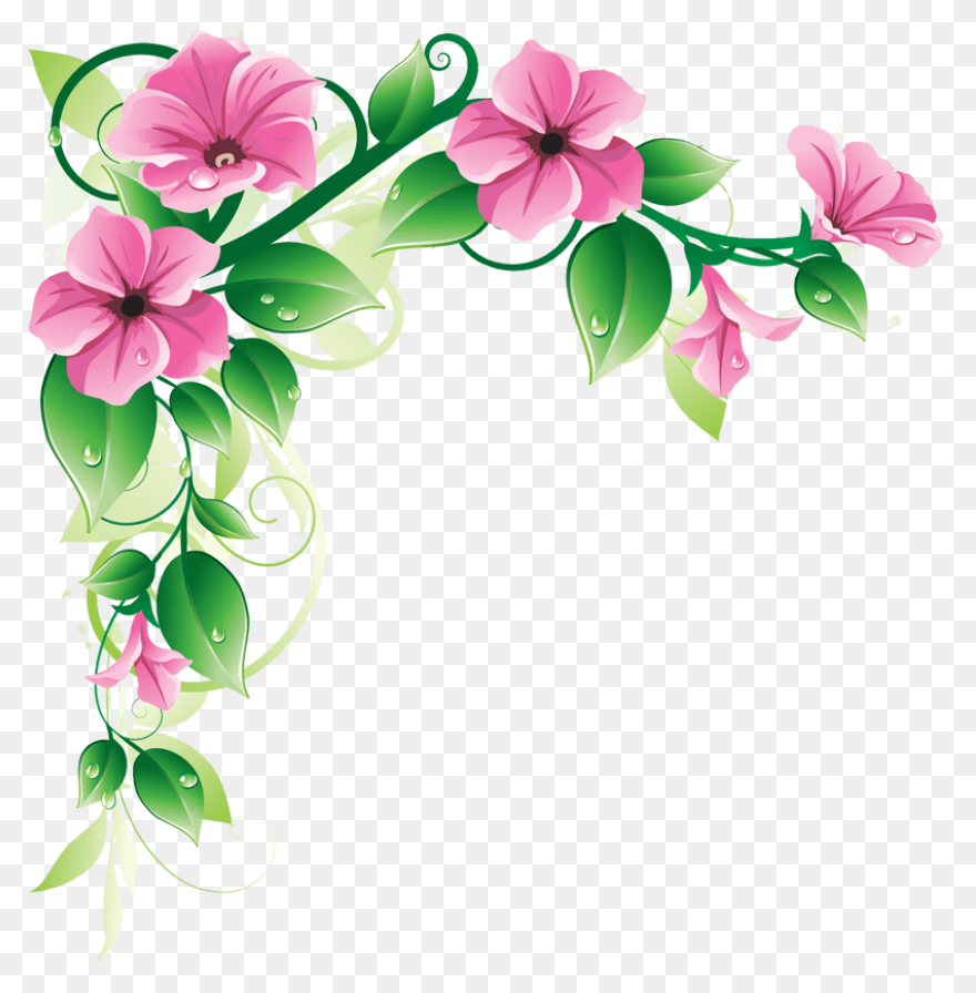 Free Digital Vintage Flower Frame A