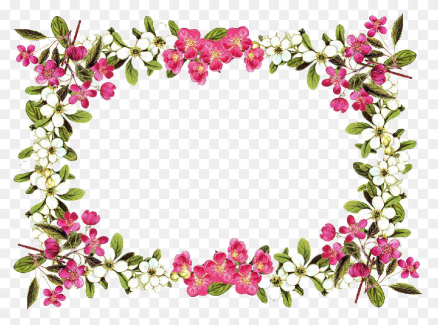 Free Digital Vintage Flower Frame A
