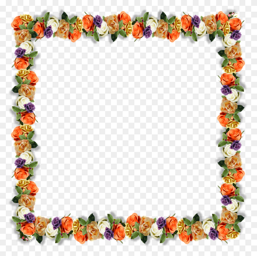 Free Digital Vintage Flower Frame A