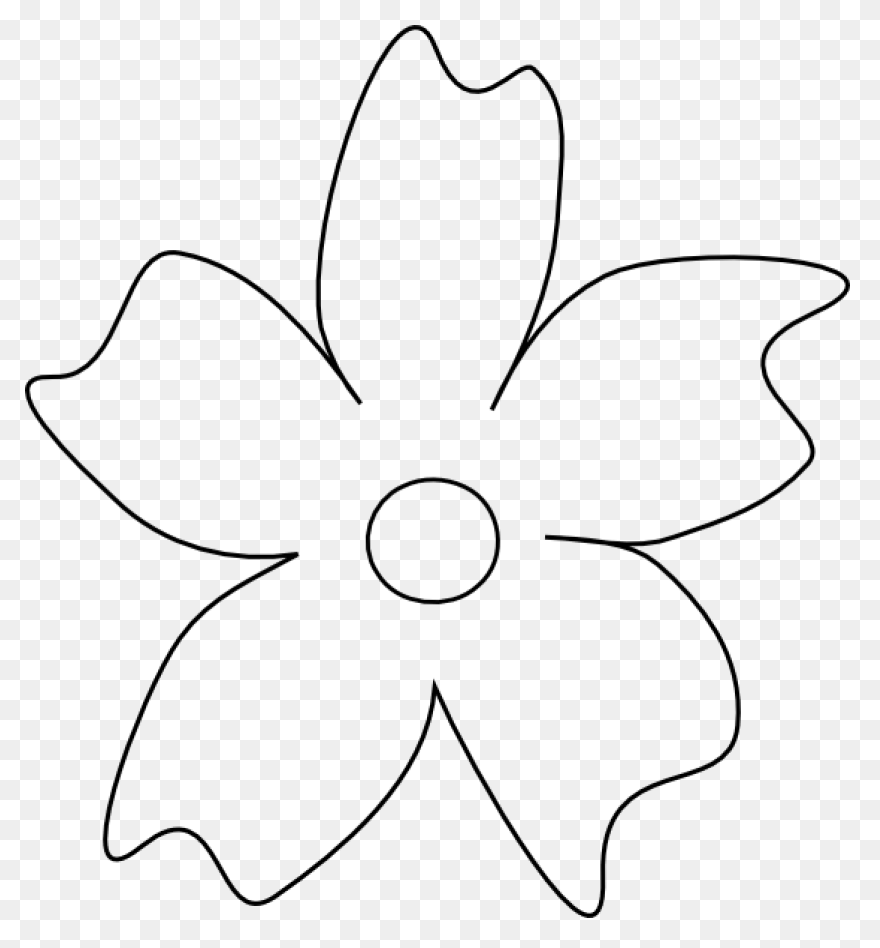 Clipart - Flower Love Five Petal Te