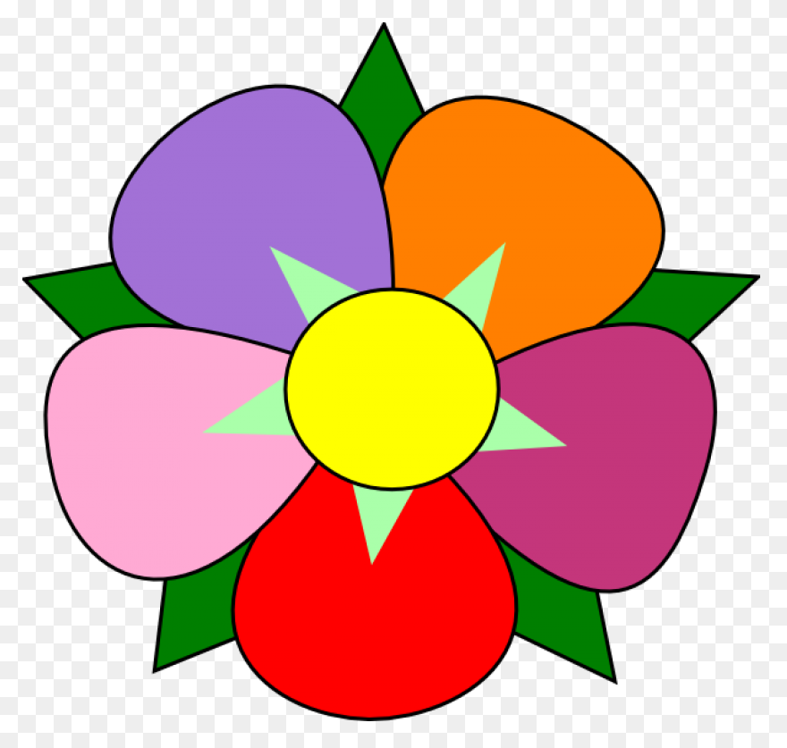 Clipart - Flower Love Five Petal Te
