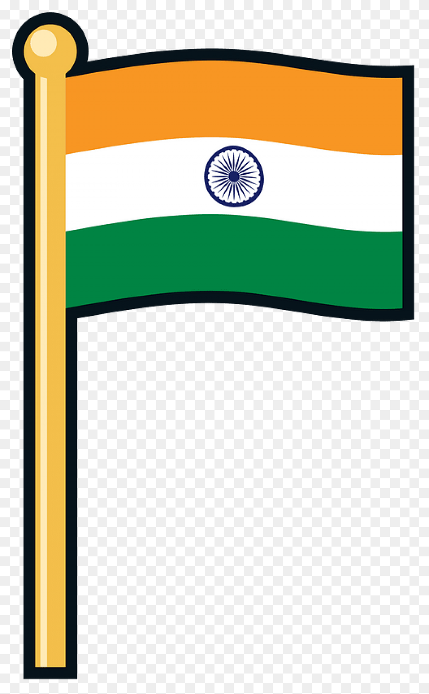 India Flag Vertical Clipart Flag Of