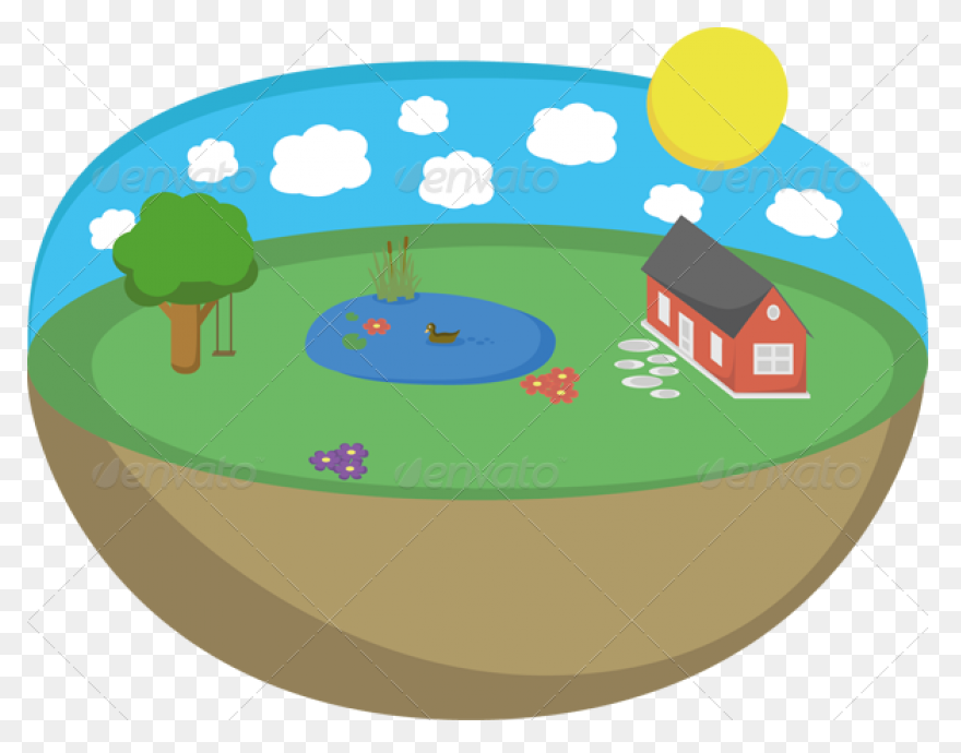 Floating Island Vector Image - 1632