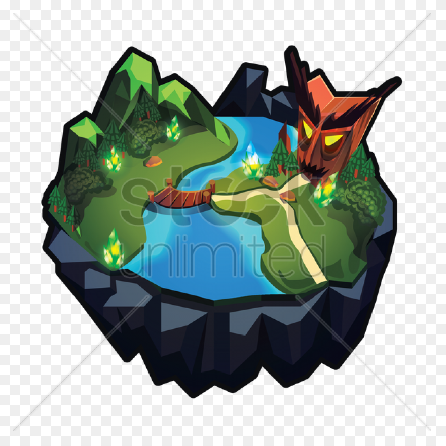 Floating Island Vector Image 1632805 - Floating Island