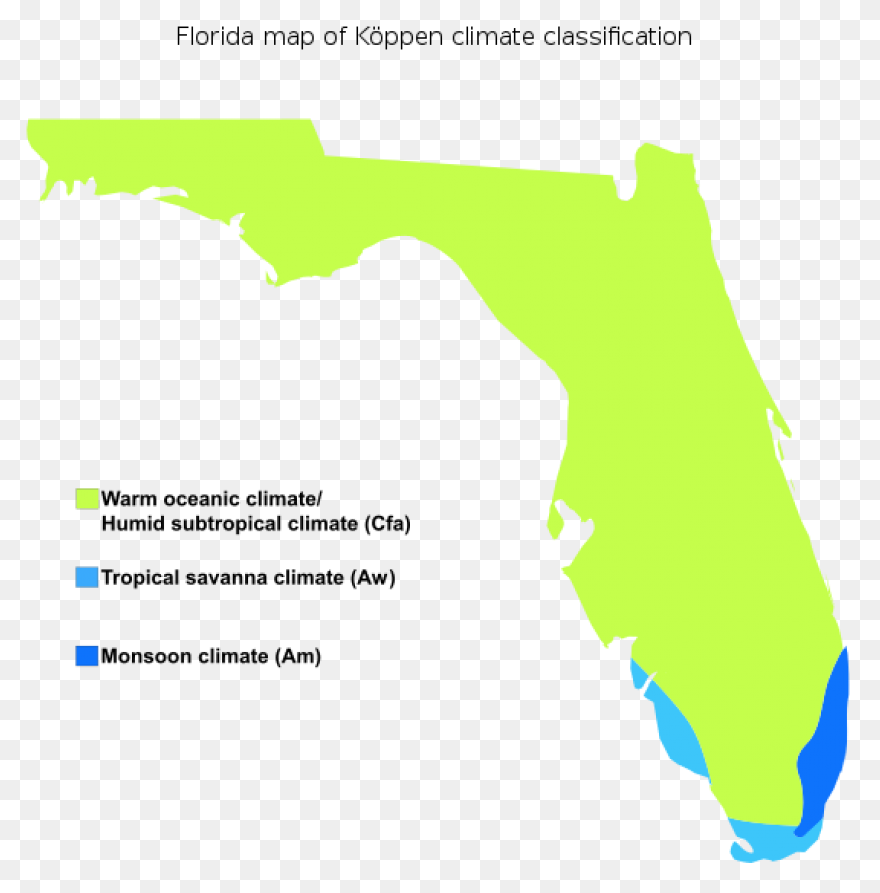 Florida Map Of Köppen Climate Clas