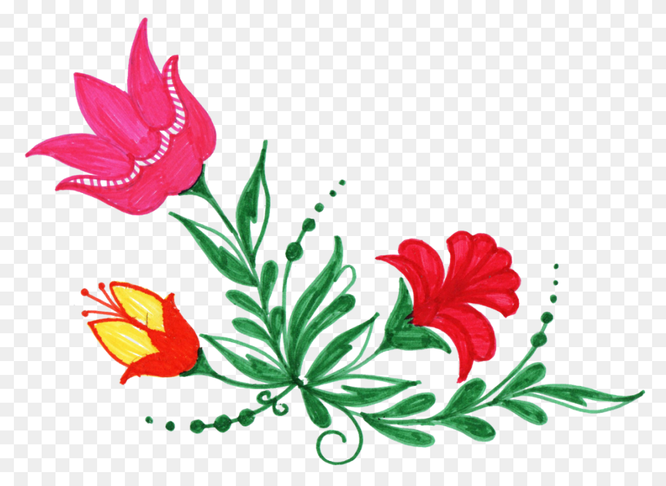 Vintage Flower Clipart Flower Paint