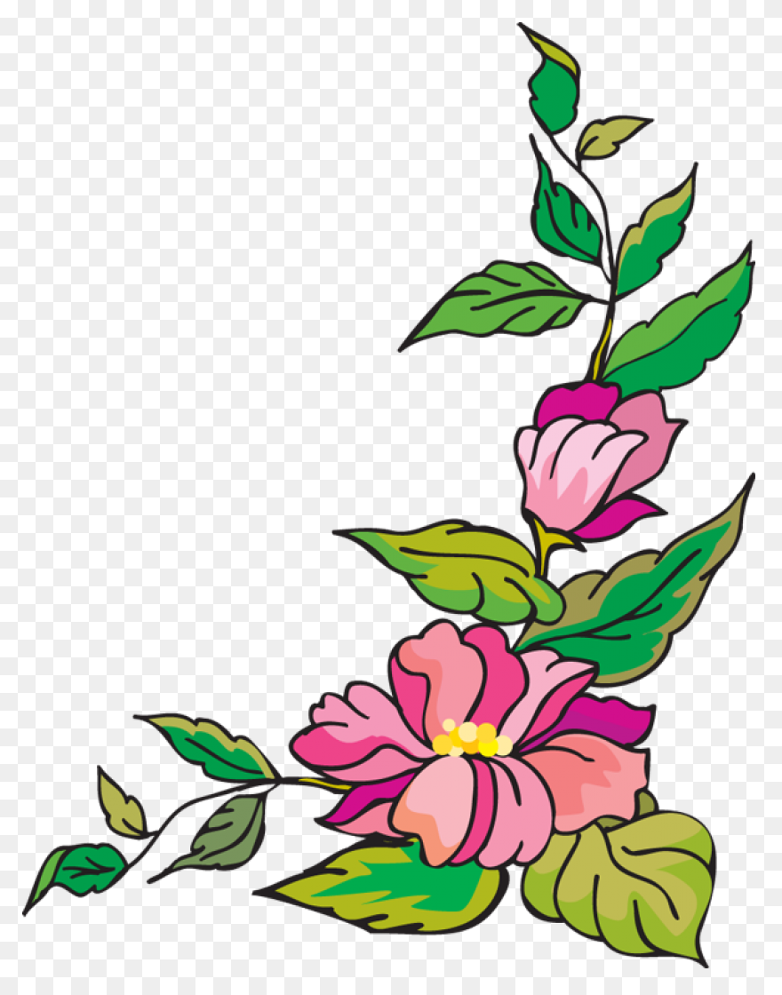 Free Page Border Flowers Download - Floral Border Designs