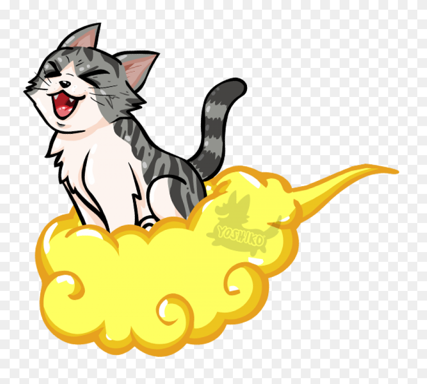 Cartoon Cat Flying On Jindujun - Flying Cat
