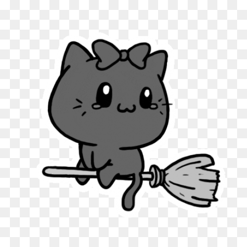 Cartoon Cat Flying On Jindujun By Y