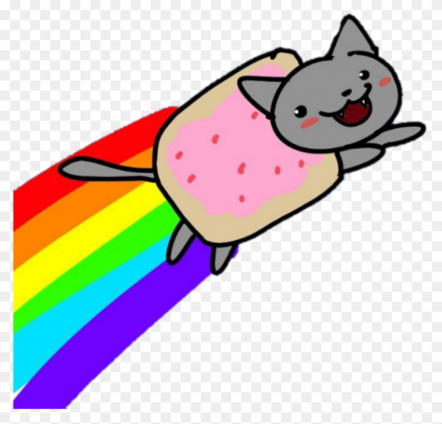 Cartoon Cat Flying On Jindujun By Y