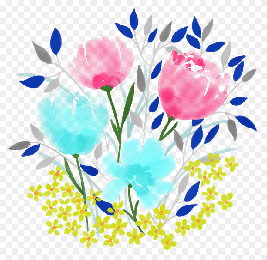 Floral Clipart Rustic Flower - Flow