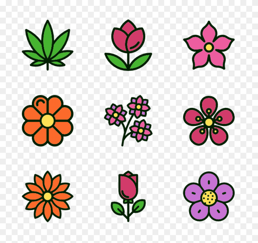 Lotus Flower Symbol Clip Art Image 
