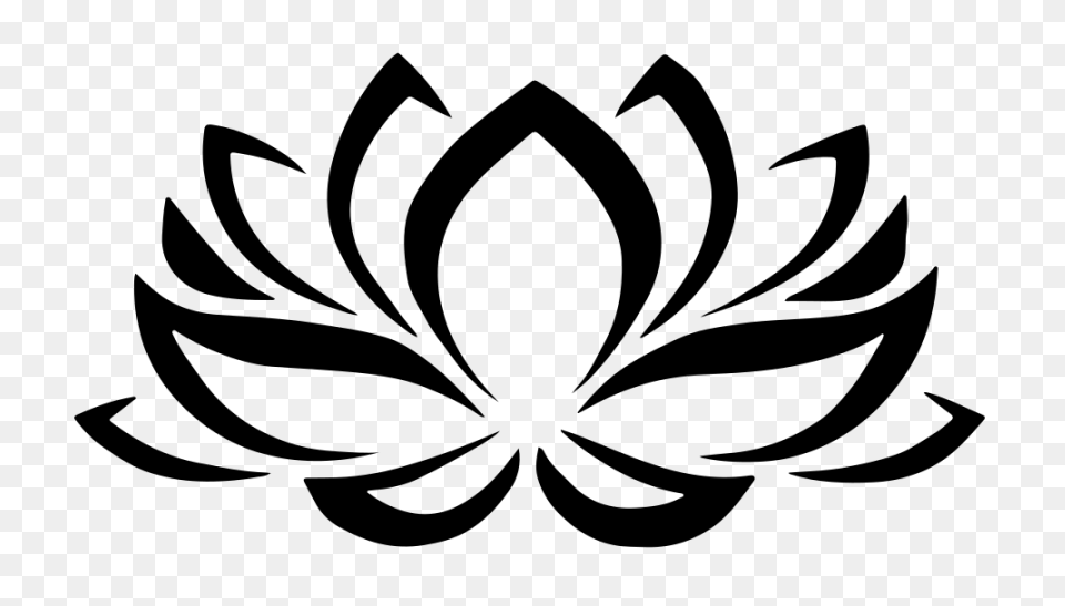 Lotus Flower Symbol Clipart Image - Flower Icon