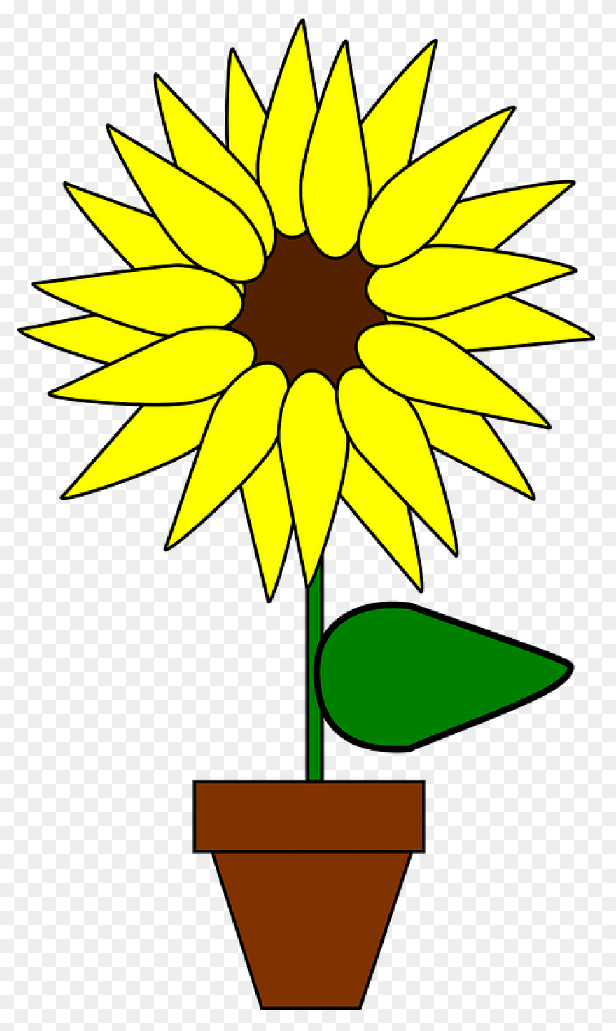 Flower In A Pot Clipart. - Flower Bucket