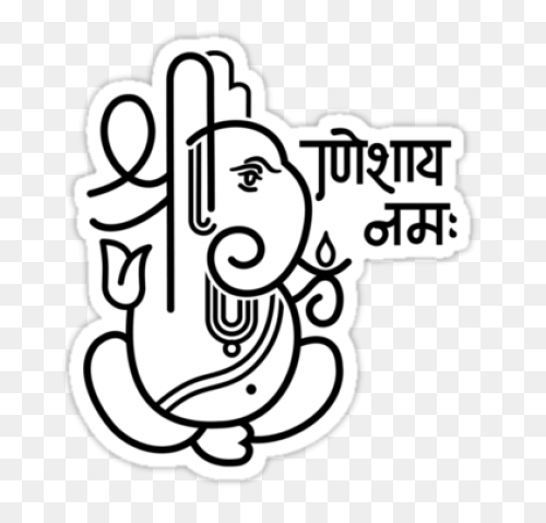 Free Ganesh Outline, Download Free 