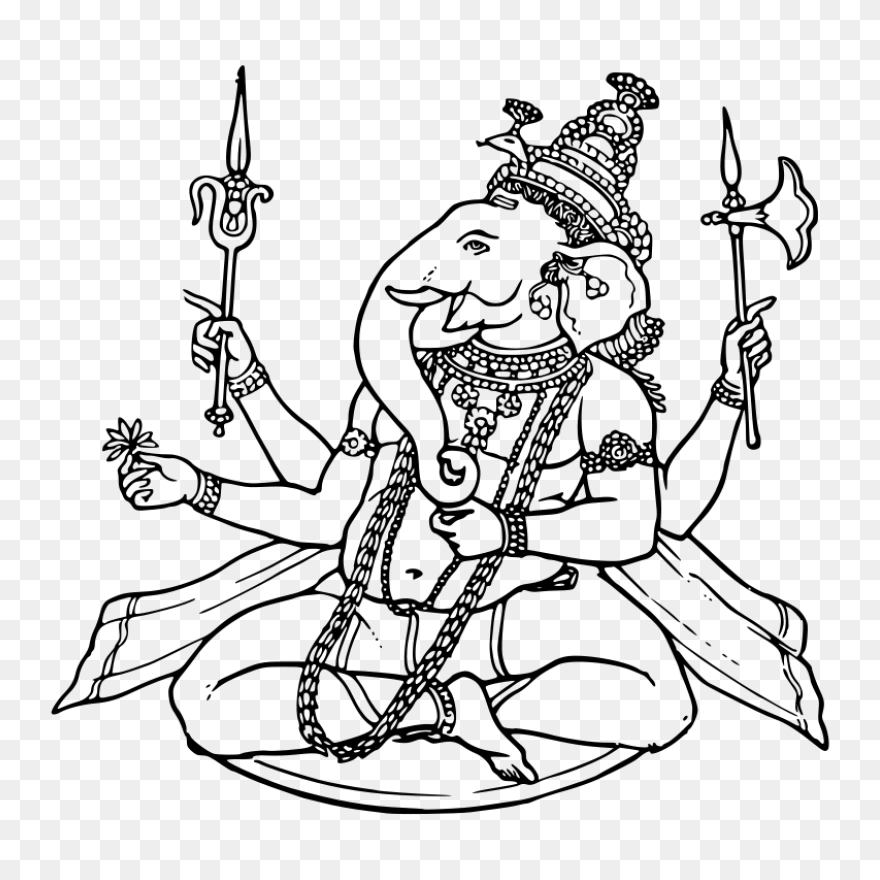 Free Ganesh Outline, Download Free 