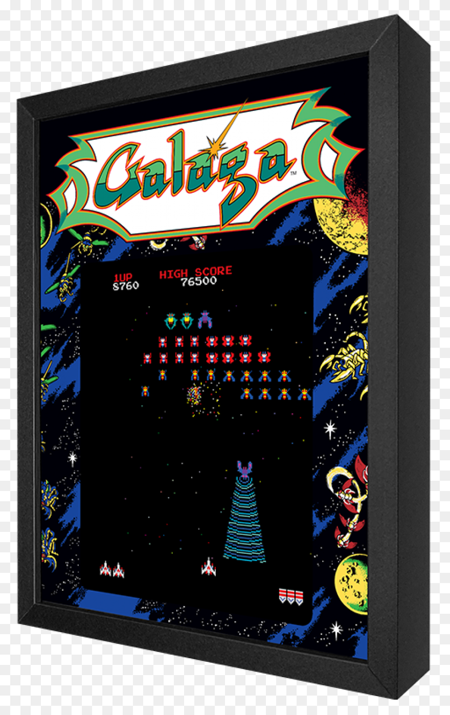 Galaga Shadow Box Art - Galaga