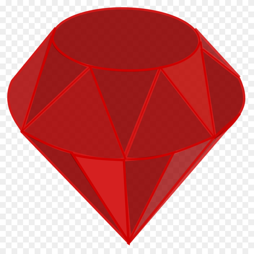 Covellite Ruby Gemstone Clipart - F