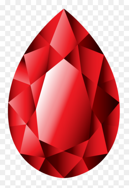 Covellite Ruby Gemstone Clipart - F