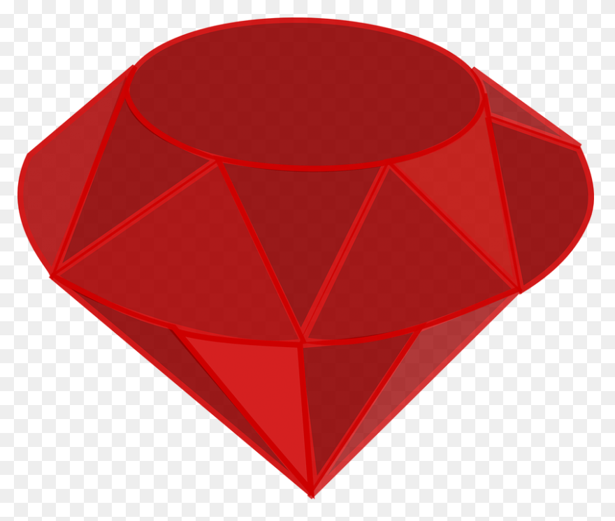 Covellite Ruby Gemstone Clipart - F