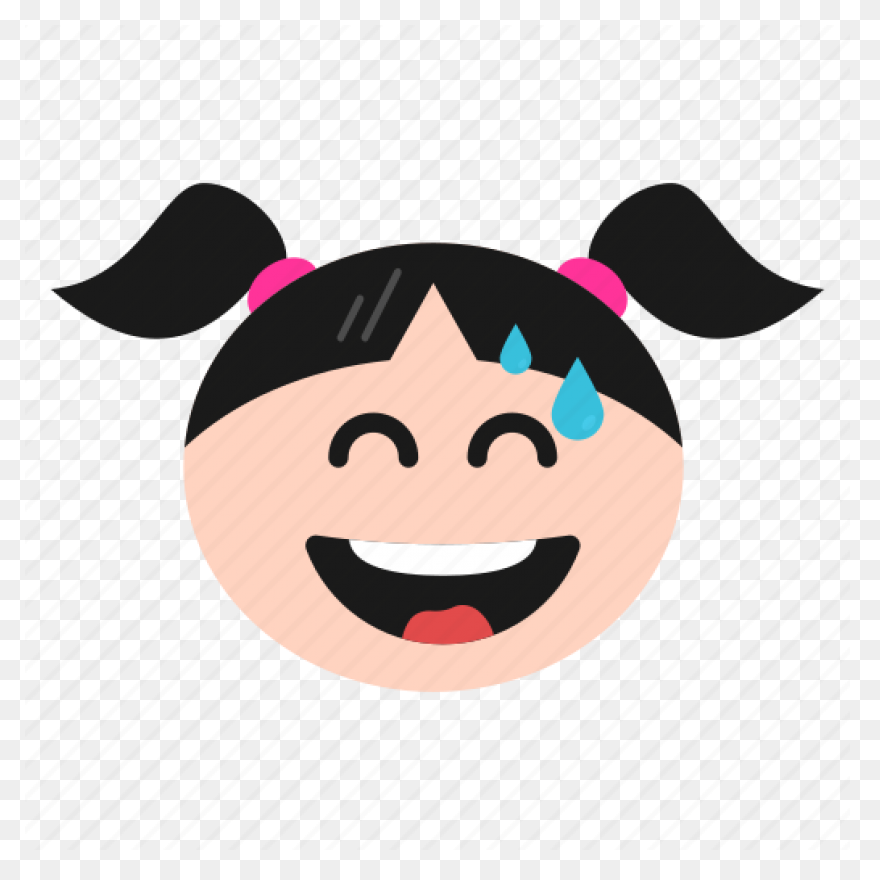 Emoji Face Girl Laughing Smile - Girl Emoji