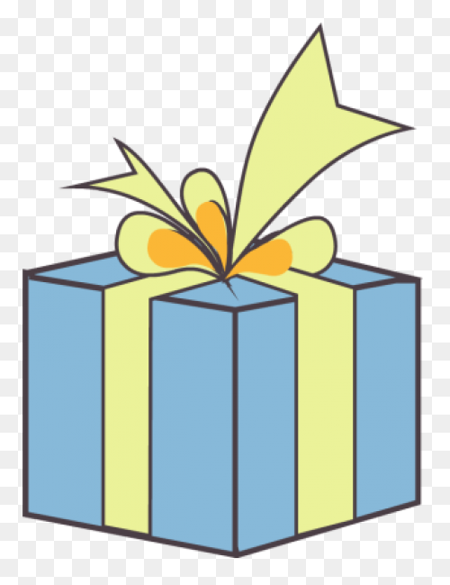 Gift Box With Blue Bow Free Clipart