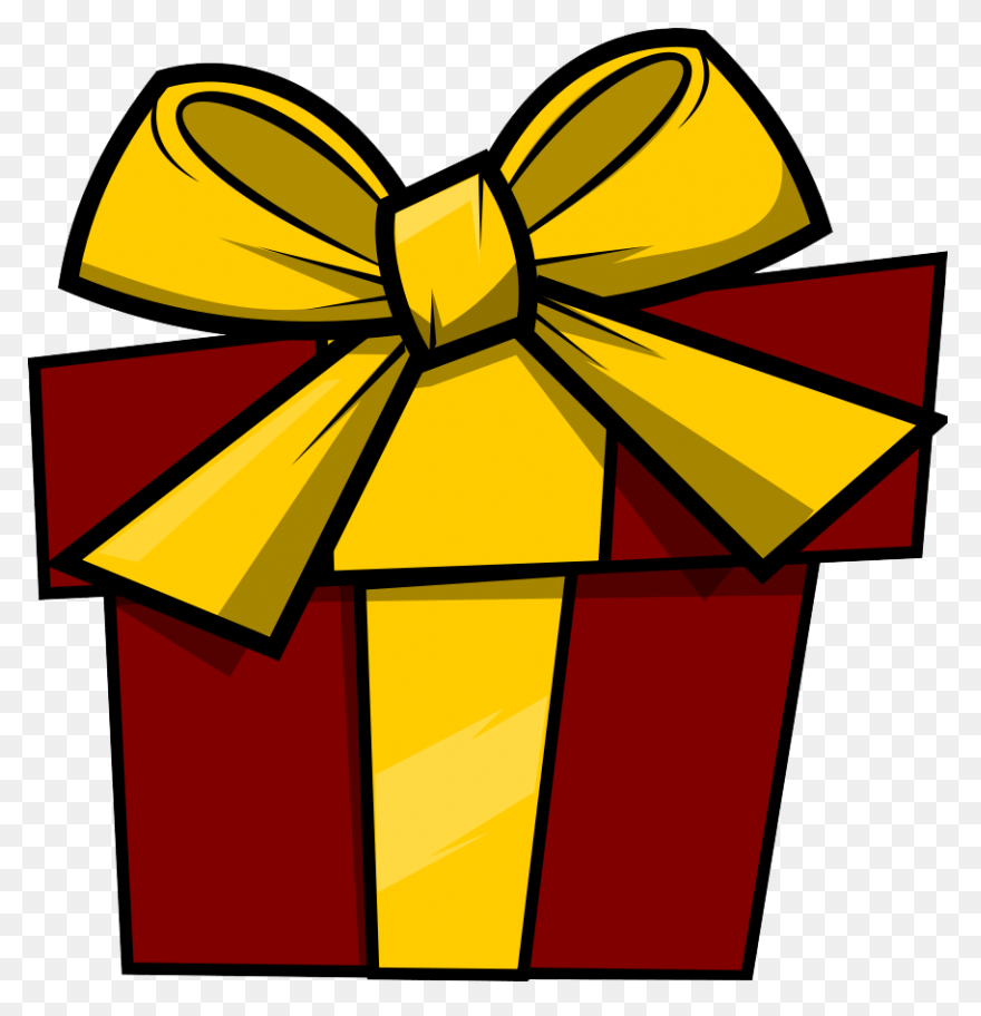 Gift Box With Blue Bow Free Clipart