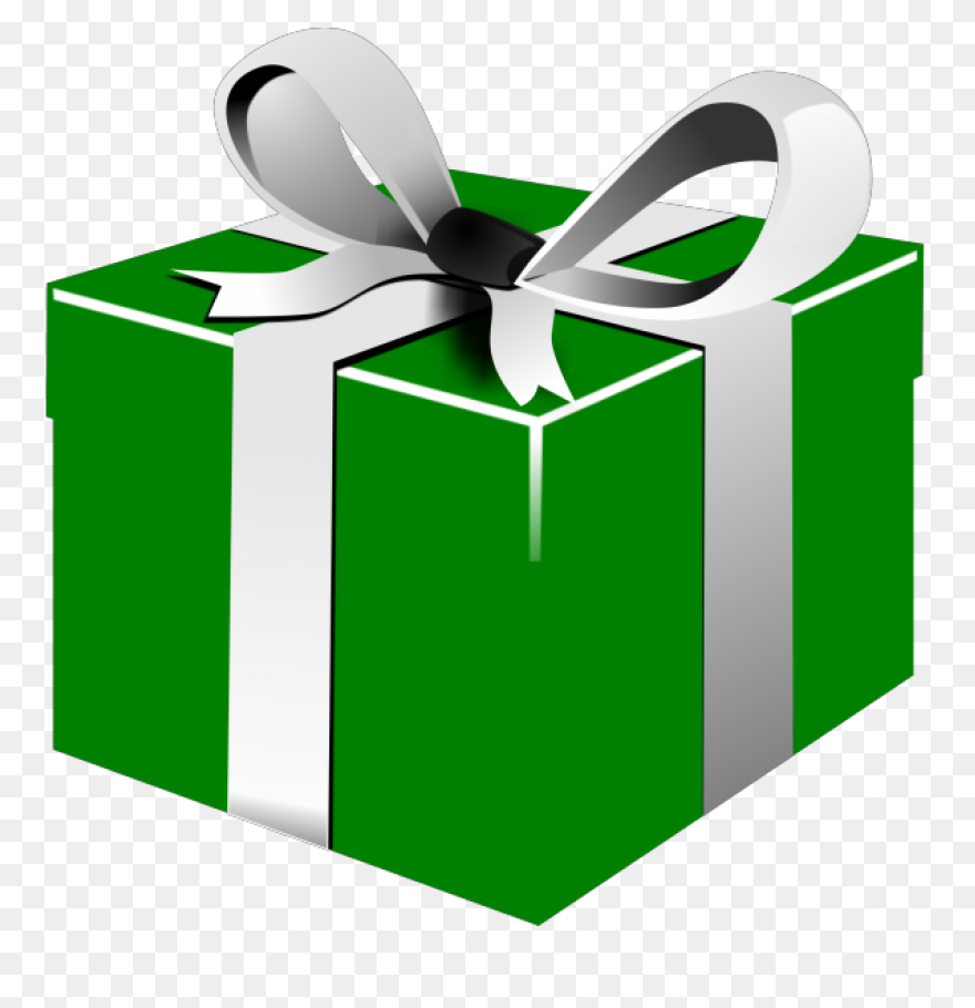 Gift Box With Blue Bow Free Clipart