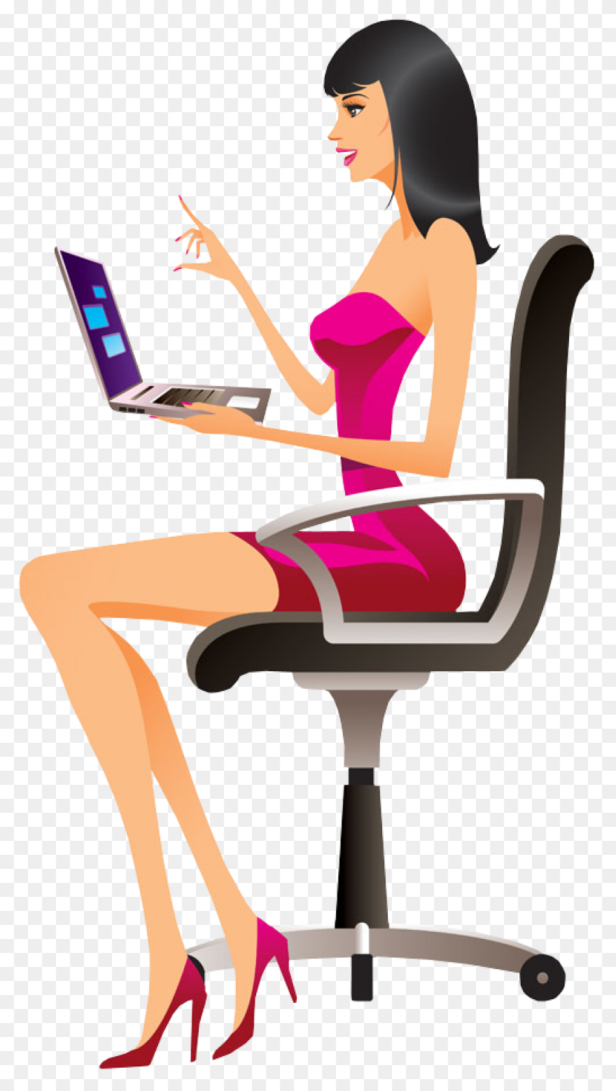 Scientist Using Laptop Computer - P