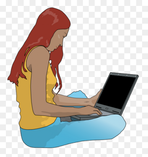 Scientist Using Laptop Computer Person - Girl With Laptop
