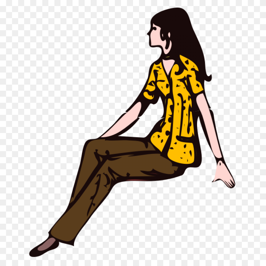 Girl Sitting In Yoga Pose On The Fl